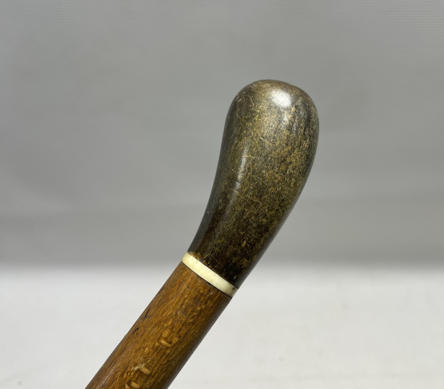 OSMANLI DÖNEMİ MORS DİŞİ VE GERGEDAN BOYNUZU SAPLI DERVİŞ ASASI