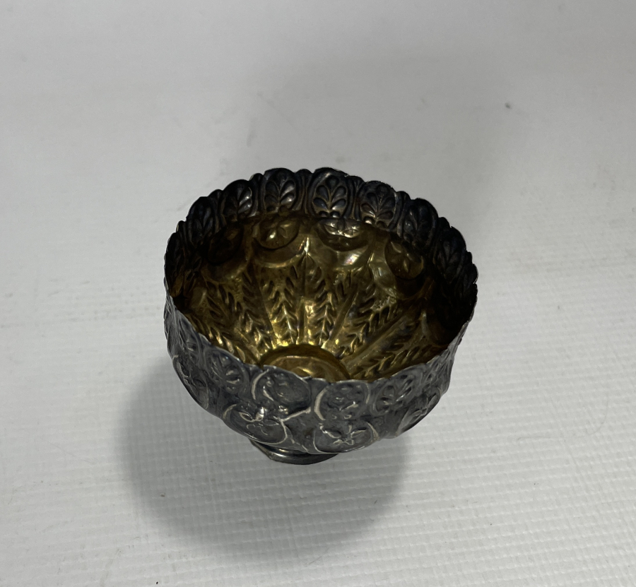 OSMANLI DÖNEMİ NADİR FORMDA AY YILDIZLI TUĞRALI GÜMÜŞ FİNCAN ZARFI