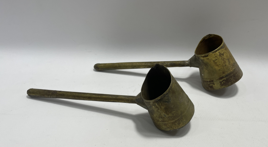 OSMANLI DÖNEMİ SÜLEYMANİYE İŞİ 2 ADET KAHVECİ CEZVESİ