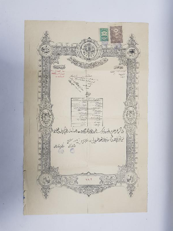 OSMANLI HARP OKULU DİPLOMASI 