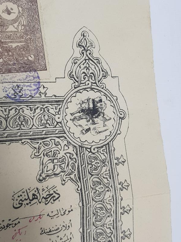 OSMANLI HARP OKULU DİPLOMASI 