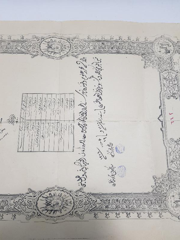 OSMANLI HARP OKULU DİPLOMASI 