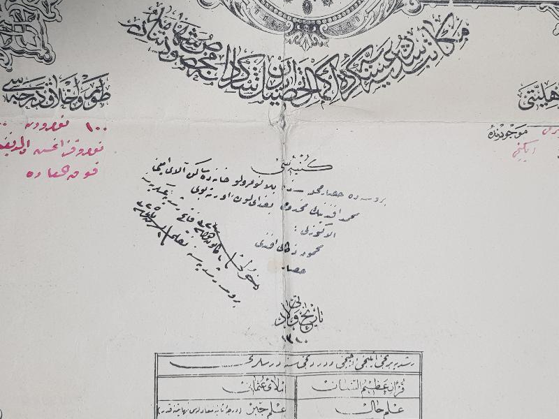 OSMANLI HARP OKULU DİPLOMASI 