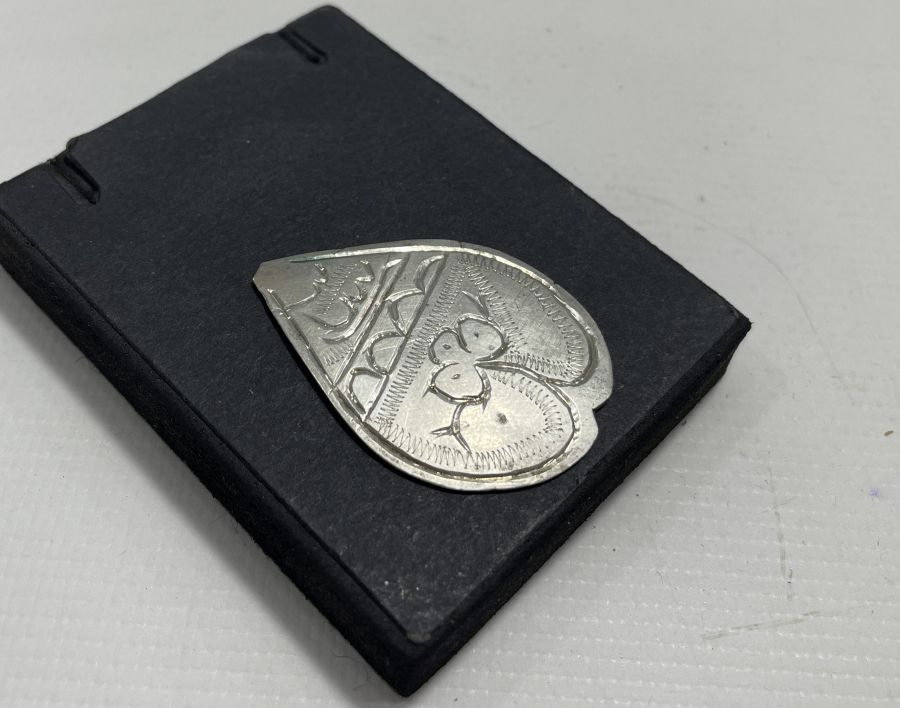 OSMANLICA MAŞALLAH YAZILI ARMUDİ GÜMÜŞ KOLYE 