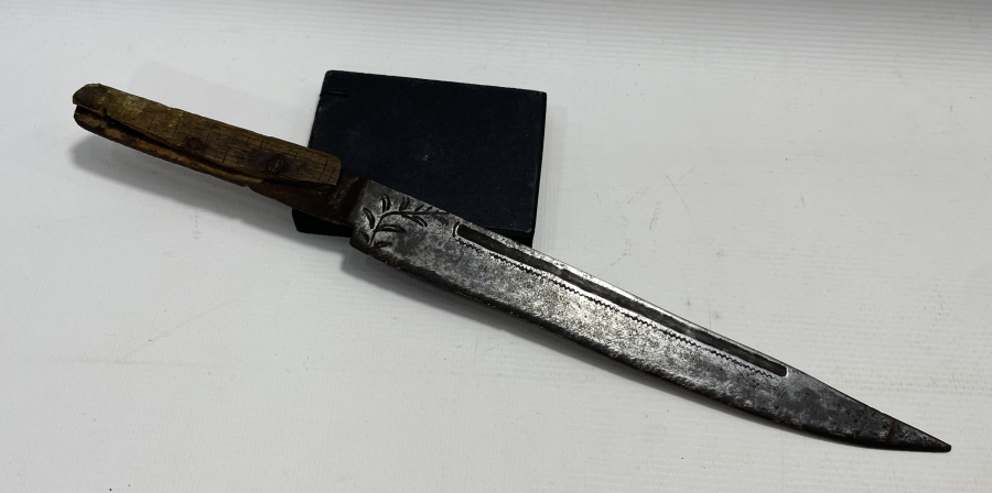 ÜZERİ OSMANLICA YAZILI OSMANLI DÖNEMİ RUM İŞİ KUŞAK KAMASI