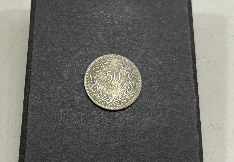 1948 YILI GÜMÜŞ TÜRKİYE CUMHURİYETİNİN SON GÜMÜŞ PARASI OLAN 50 KURUŞ