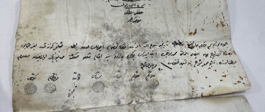 ABDÜLAZİZ HAN DÖNEMİ ÇOK NADİR DEV BOYDA  ASKERİ TERHİS BELGESİ