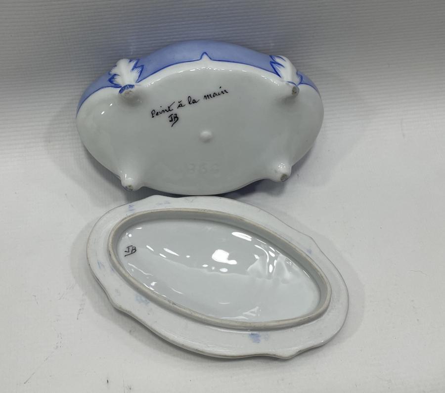 ANTİKA PORSELEN KAPAKLI MÜCEVHER KUTUSU