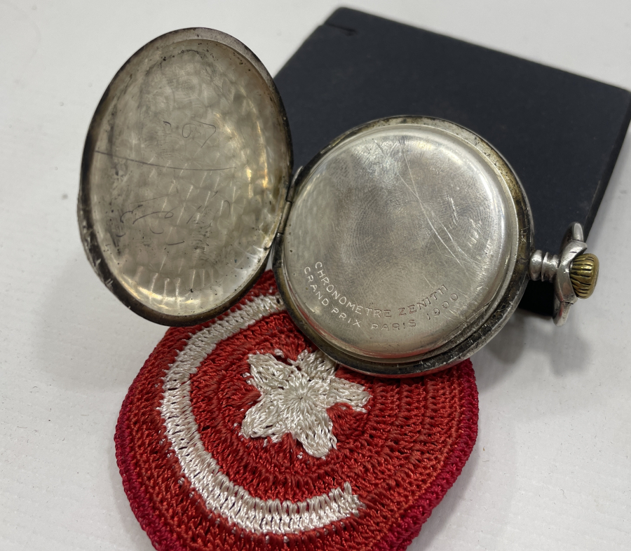 AY YILDIZLI KESESİNDE DEVLET DEMİR YOLLARI NADİR GÜMÜŞ ZENİTH CEP SAATİ