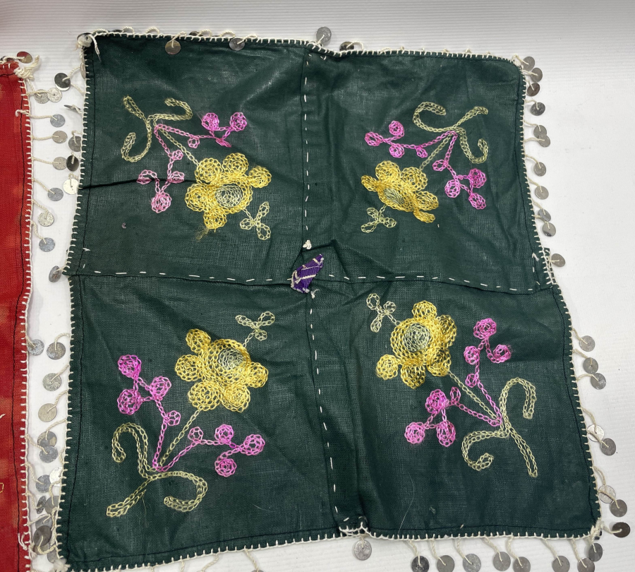 OSMANLI DÖNEMİ SUZANİ İŞÇİLİKLİ 3 ADET GELİN ÇEVRESİ