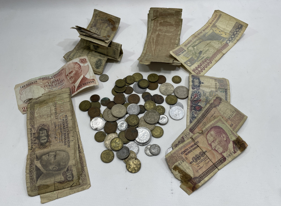 OSMANLI VE CUMHURİYET DÖNEMİ KAĞIT VE METAL PARA LOTU