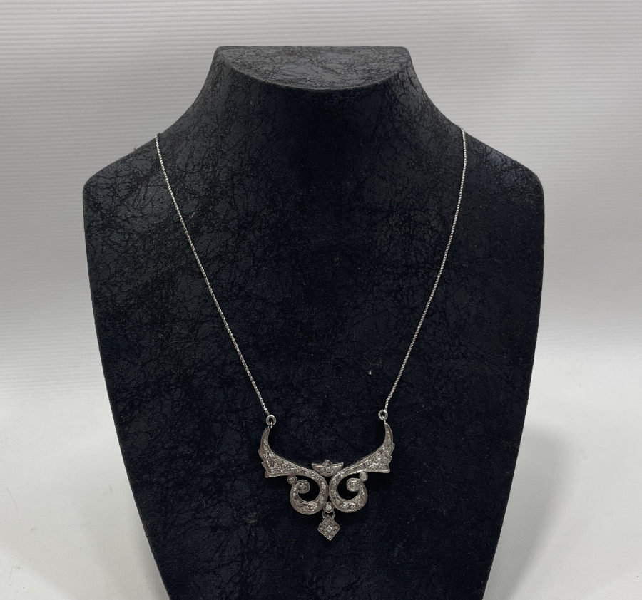 ÖZEL YAPIM PIRLANTA TAŞLI MELEKLİ KOLYE