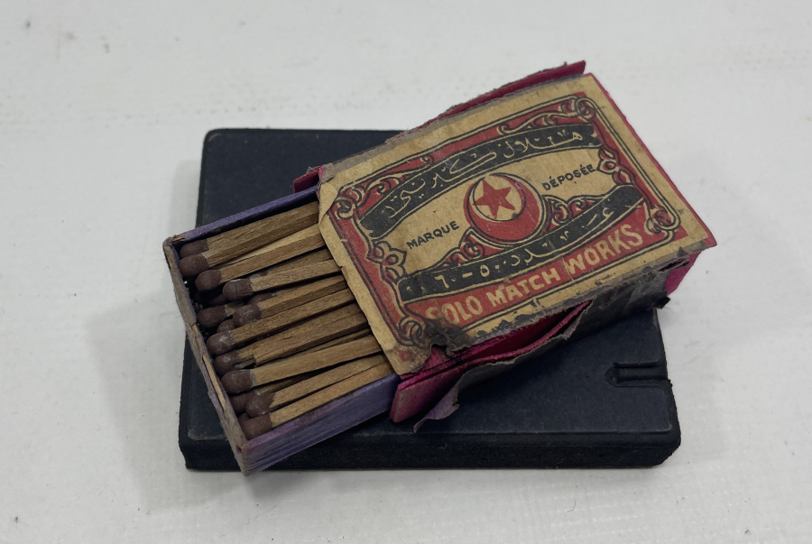 ÜZERİ OSMANLICA YAZILI AÇILMAMIŞ KUTUSUNDA KİBRİT