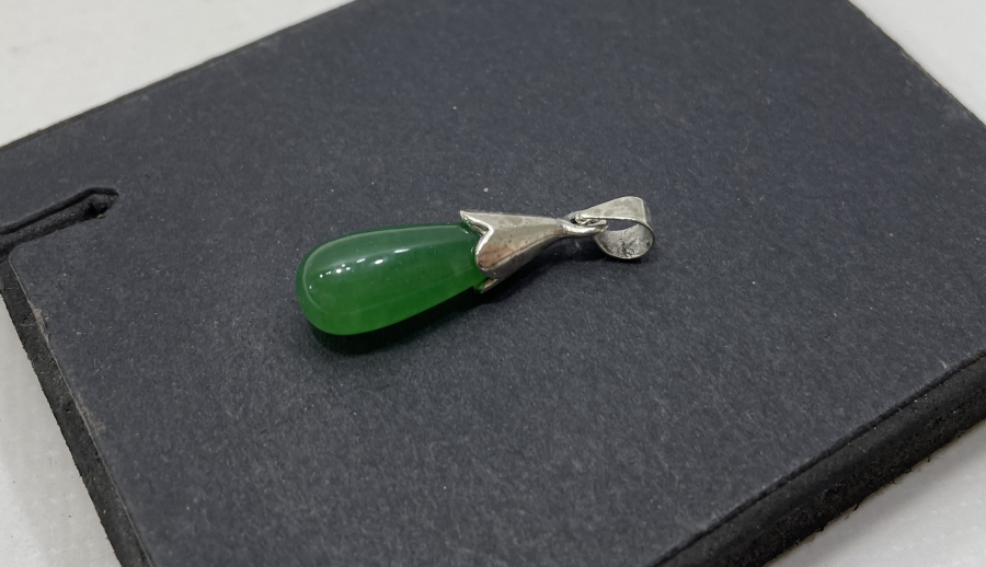 YEŞİM TAŞLI GÜMÜŞ KOLYE UCU