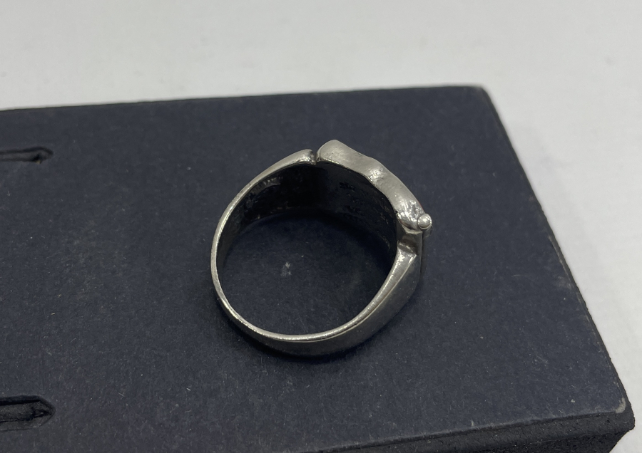 ÜZERİ MİNELİ AY YILDIZLI GÜMÜŞ YÜZÜK