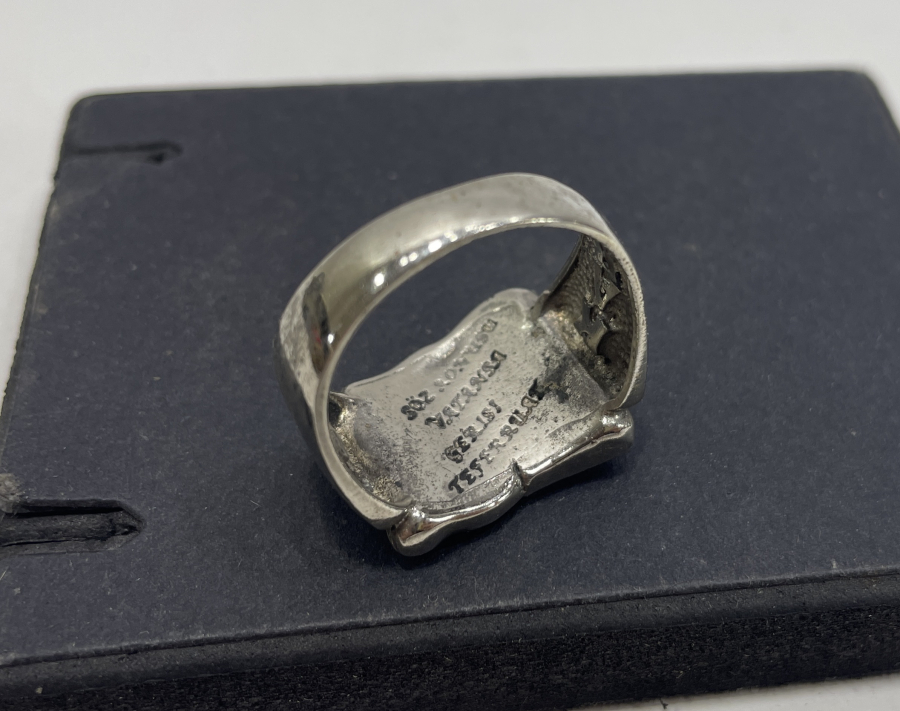 ÜZERİ MİNELİ AY YILDIZLI GÜMÜŞ YÜZÜK