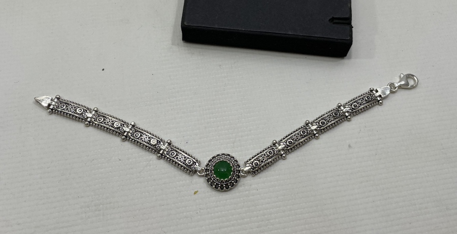 AKİK TAŞLI GÜMÜŞ BİLEKLİK