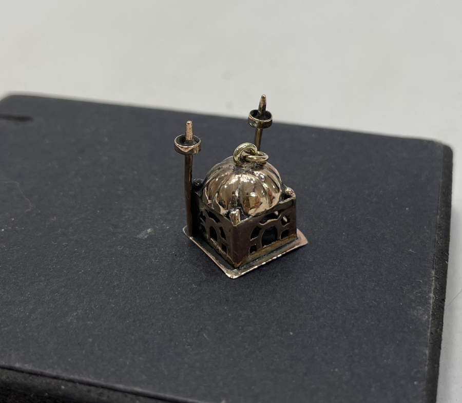 CAMİ FORMUNDA ÖZEL YAPIM ANTİKA  ALTIN KOLYE