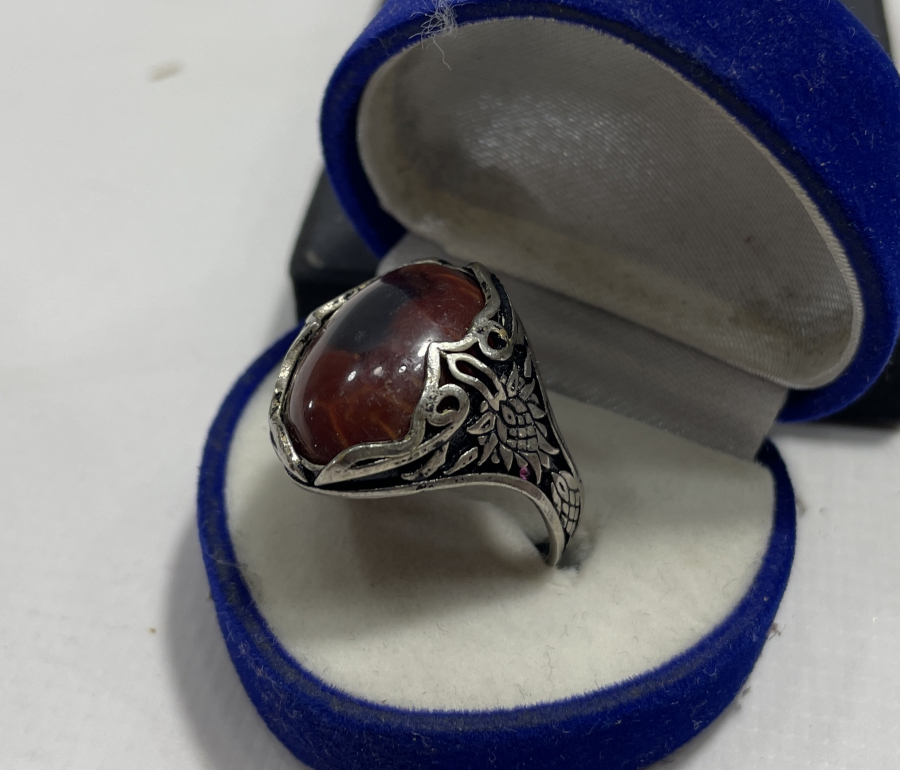 KABARTMA İŞÇİLİKLİ GÜMÜŞ YÜZÜK