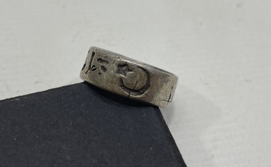 OSMANLI DÖNEMİ HİLALİ AHMER GÜMÜŞ CİHADİYE YÜZÜĞÜ