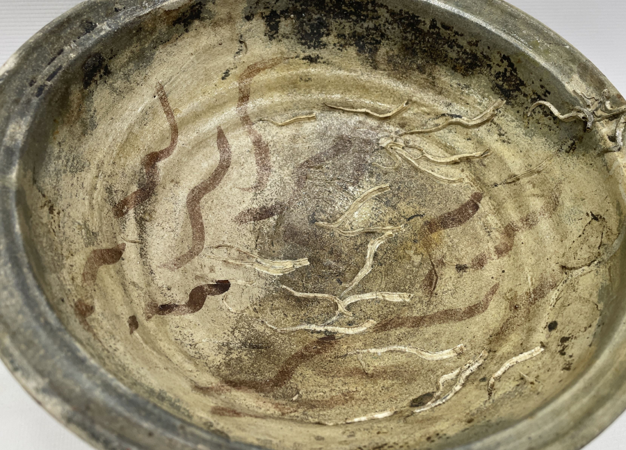 OSMANLI DÖNEMİ NADİR FORMDA ÇANAKKALE İŞİ BÜYÜK BOY DEVELİ  KASE