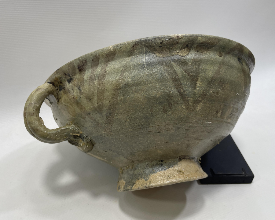 OSMANLI DÖNEMİ NADİR FORMDA ÇANAKKALE İŞİ BÜYÜK BOY DEVELİ  KASE