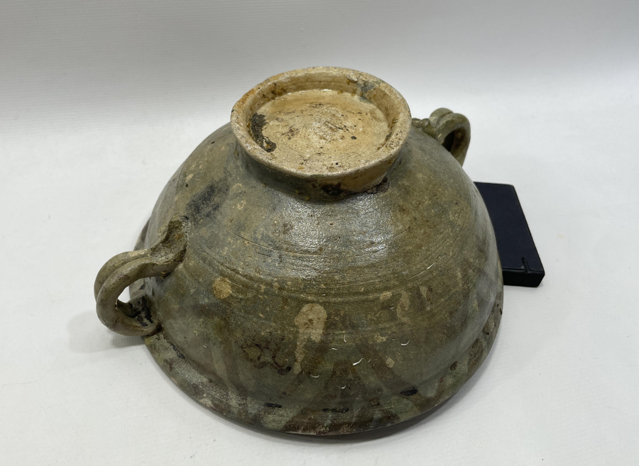 OSMANLI DÖNEMİ NADİR FORMDA ÇANAKKALE İŞİ BÜYÜK BOY DEVELİ  KASE