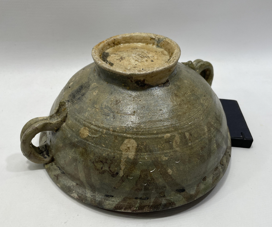 OSMANLI DÖNEMİ NADİR FORMDA ÇANAKKALE İŞİ BÜYÜK BOY DEVELİ  KASE