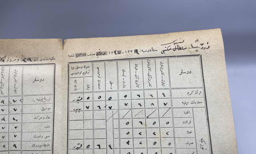 TÜRKİYE CUMHURİYETİ'NİN İLK KARNESİ