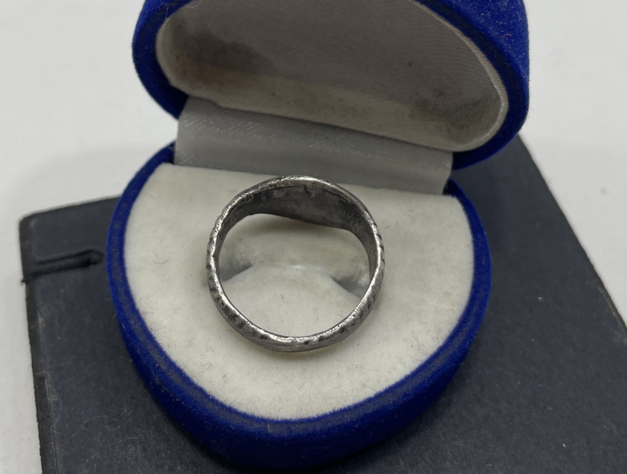 ÜZERİNDE OZ TAMGASI BULUNAN OSMANLI DÖNEMİ ŞAMAN İŞİ GÜMÜŞ YÜZÜK