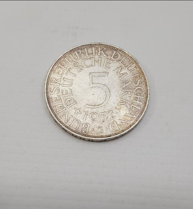1972 ALMANYA 5 MARK GÜMÜŞ PARA