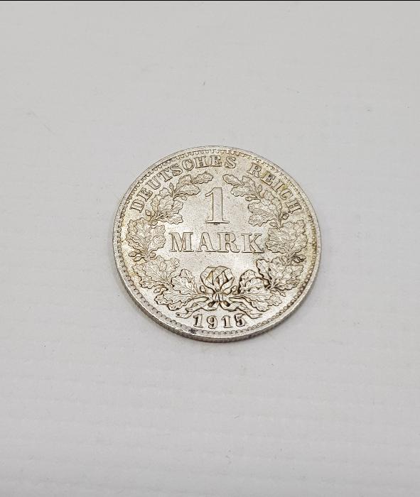ALMANYA 1915 TARİHLİ NADİR GÜMÜŞ 1 MARK PARA