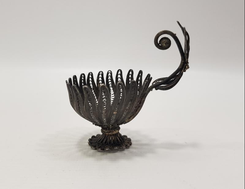 OSMANLI DÖNEMİ SARAY İŞİ TELKARİ GÜMÜŞ FİNCAN ZARFI