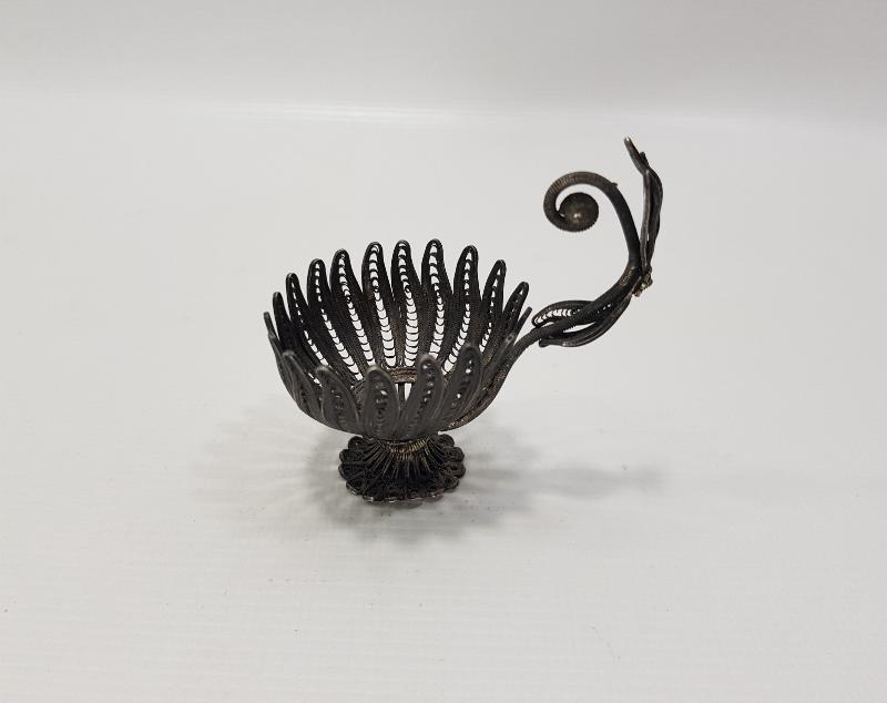 OSMANLI DÖNEMİ SARAY İŞİ TELKARİ GÜMÜŞ FİNCAN ZARFI