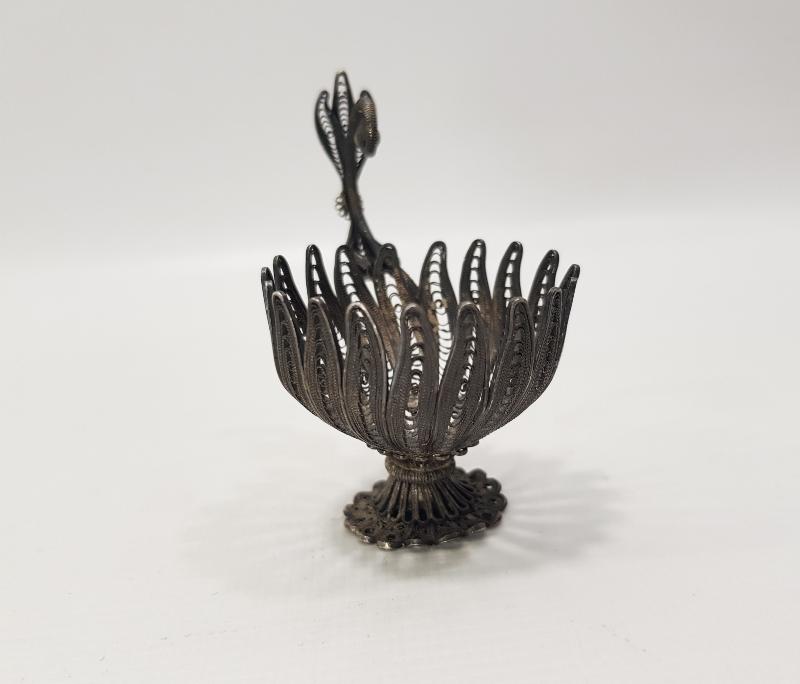 OSMANLI DÖNEMİ SARAY İŞİ TELKARİ GÜMÜŞ FİNCAN ZARFI