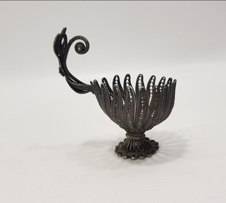 OSMANLI DÖNEMİ SARAY İŞİ TELKARİ GÜMÜŞ FİNCAN ZARFI