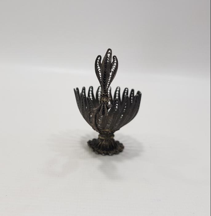 OSMANLI DÖNEMİ SARAY İŞİ TELKARİ GÜMÜŞ FİNCAN ZARFI