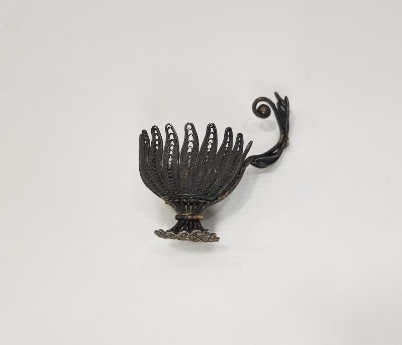 OSMANLI DÖNEMİ SARAY İŞİ TELKARİ GÜMÜŞ FİNCAN ZARFI