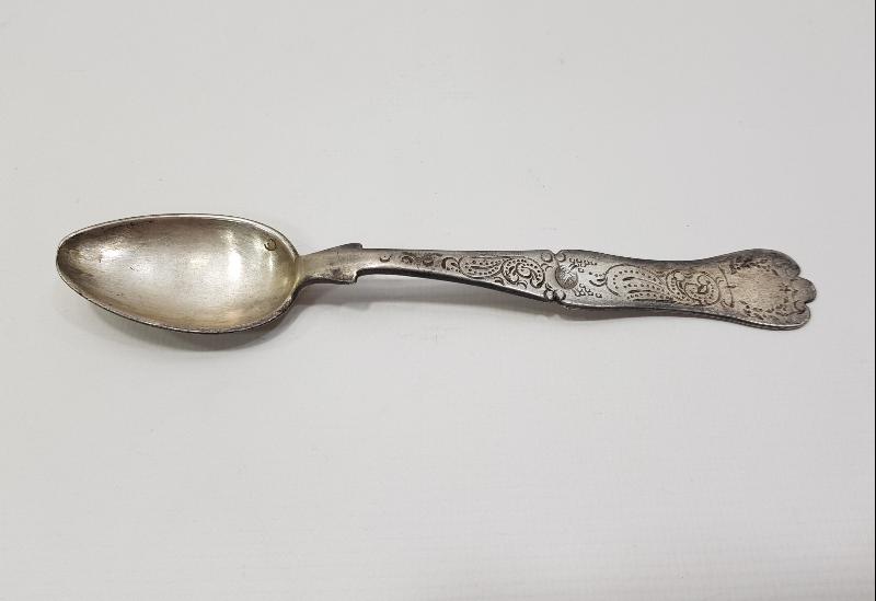 OSMANLI DÖNEMİ TUĞRALI, SAH DAMGALI VE ÇEŞNİLİ GÜMÜŞ TATLI KAŞIĞI