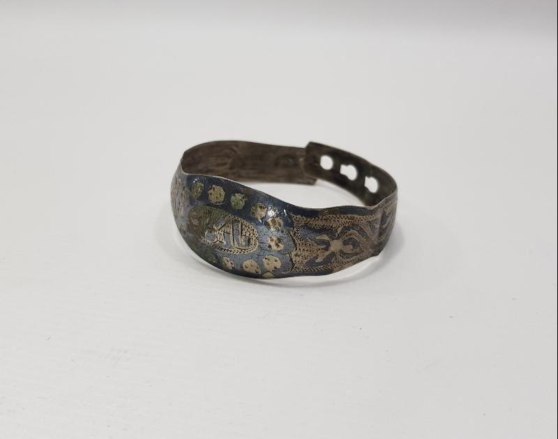 OSMANLICA YADİGAR YAZILI GÜMÜŞ BİLEZİK