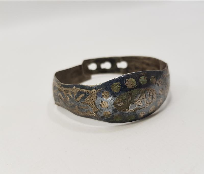 OSMANLICA YADİGAR YAZILI GÜMÜŞ BİLEZİK