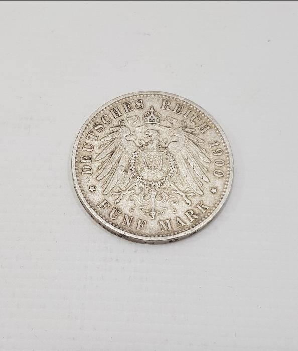 1900 TARİHLİ NADİR GÜMÜŞ 5 MARK 