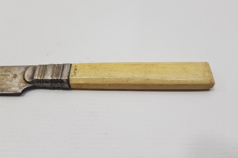 OSMANLI DÖNEMİ FİL DİŞİ SAPLI GÜMÜŞ HATTAT BIÇAĞI