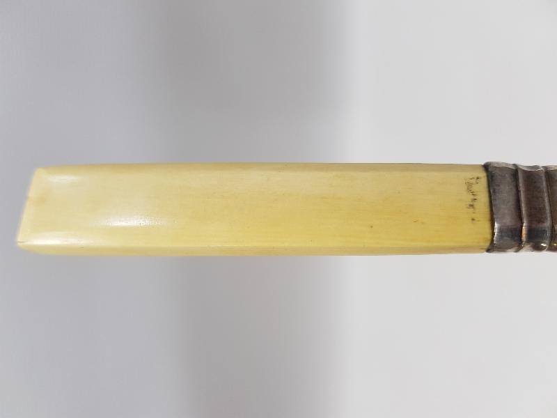 OSMANLI DÖNEMİ FİL DİŞİ SAPLI GÜMÜŞ HATTAT BIÇAĞI