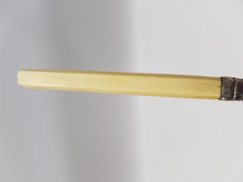 OSMANLI DÖNEMİ FİL DİŞİ SAPLI GÜMÜŞ HATTAT BIÇAĞI