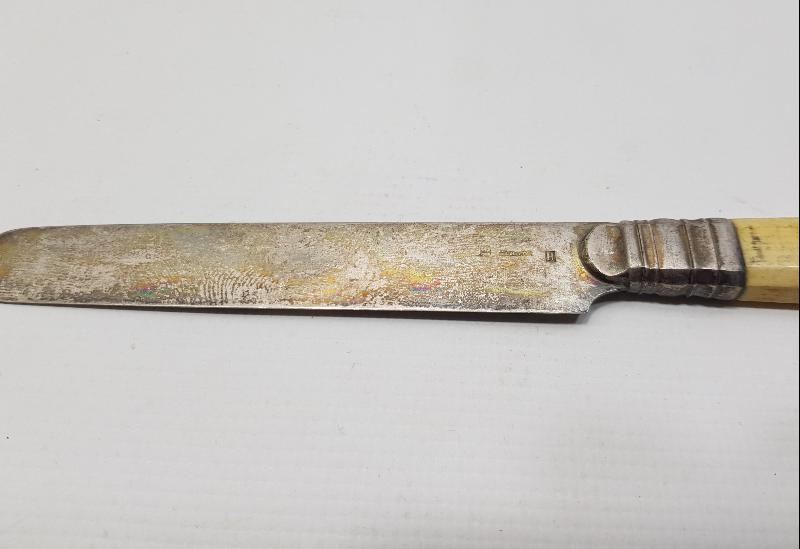 OSMANLI DÖNEMİ FİL DİŞİ SAPLI GÜMÜŞ HATTAT BIÇAĞI