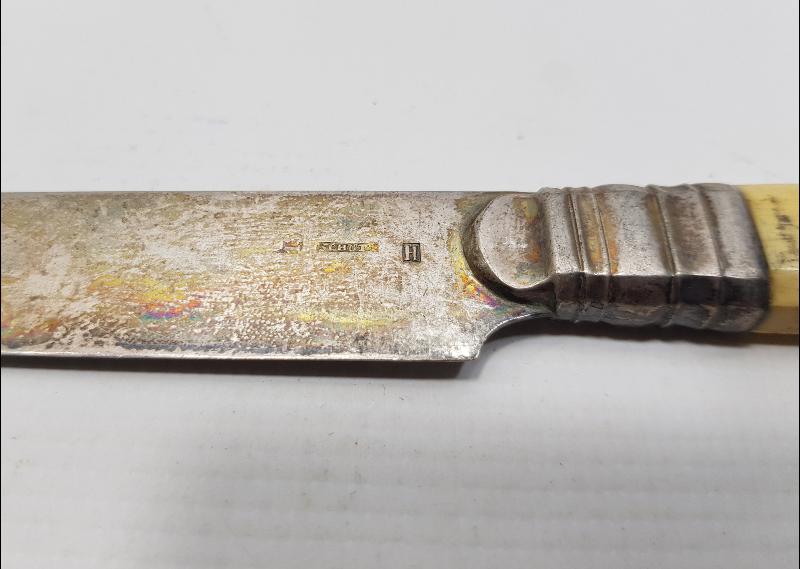 OSMANLI DÖNEMİ FİL DİŞİ SAPLI GÜMÜŞ HATTAT BIÇAĞI