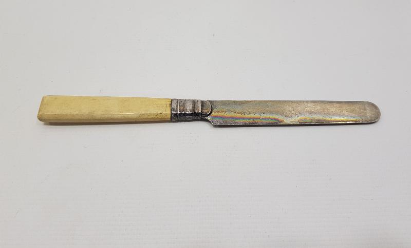 OSMANLI DÖNEMİ FİL DİŞİ SAPLI GÜMÜŞ HATTAT BIÇAĞI