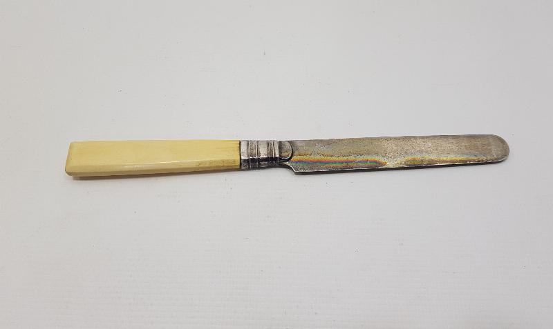 OSMANLI DÖNEMİ FİL DİŞİ SAPLI GÜMÜŞ HATTAT BIÇAĞI