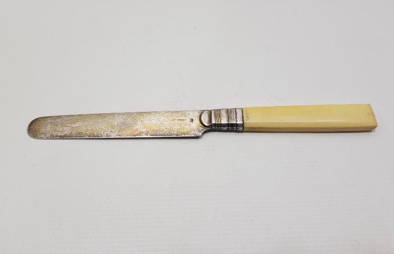 OSMANLI DÖNEMİ FİL DİŞİ SAPLI GÜMÜŞ HATTAT BIÇAĞI